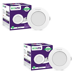 EcoLink 3-Watt 2 Inch Deep Junction Box LED Spot Light (Natural White, Pack of 2)