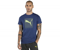 Puma Men's Solid Regular T-Shirt (84782803_Elektro Blue S)