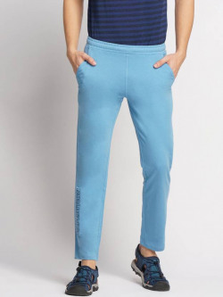 Men Printed Blue Track Pants