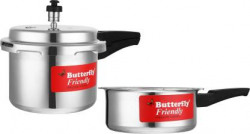 Butterfly Friendly Combo Pack 3 L, 2 L Pressure Cooker(Aluminium)