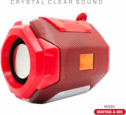 VibeX A005 FM USB TF LED Light Portable Small wireless Speaker-SpK-255 5 W Bluetooth Speaker(Smart Red, Stereo Channel)