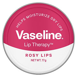 Vaseline Lip Tins Rosy Lips, 17 g | Provides Hydration, Sheer Pink Tint & Glossy Shine