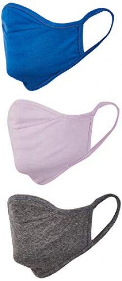 Amazon Brand - Inkast Denim Co. Women's Cotton Reusable Face Mask (IN-WW-P3-Mask2-K_Multi4_Free Size)