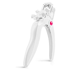 MelodySusie Nail Clippers for Acrylic Nails, White Adjustable Stainless Steel Acrylic Nail Clippers, Professional Rotary Nail Cutter for False Nail Tips, Manicure Nail Salon Tool