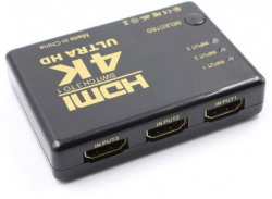 Tobo 4K 1080p Full HD 3 Port IN 1 OUT HDMI Switch with Remote Control Media Streaming Device(Black)