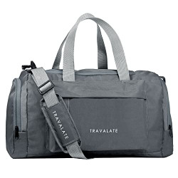 Travalate Travel Duffle Luggage Bag Organizer | Multi Pocket Ultra-Light| Polyester 45 Lt| Men and Women | 21 X 09 X 11 Inch | Grey