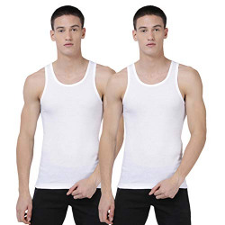 Levi's Men's Style #013 Rib Regular Fit Solid Vest (#013-VEST-WHT-P2_White_M)