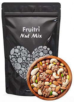 Fruitri Super Healthy Nuts Mix - 500g, Natural, Fresh Dried Fruits and Nuts Mix - Perfectly Balanced Dry Fruits Mixed Pack, 9+ Nut Mix for Anytime Snacking