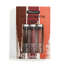 Makeup Revolution Lipstick Set Multi (Matte) Intensely Pigmented & Long-Lasting, Velvet Water Proof Lip Makeup, Vegan & Cruelty-Free (1)