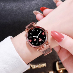 girls watches for women watches stylish branded new model 2023 fashion design Analog Watch  - For Women Rose gold color stylish Magnet Titli Butterfly Watch