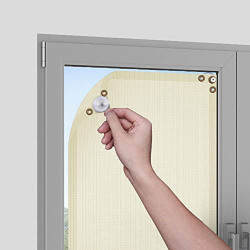 HIPPO Shade Screen 90% Sun, UV & Glare Protection Installed with Heavy Duty Suction Cups Multipurpose- Pack of 1 Pc - Ivory - 24INX48IN