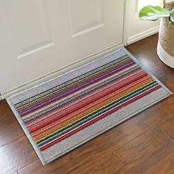 Status Contract Polypropylene Home/Living/Lobby/Rectangular Bathroom/Office Entrance Door Floor Mat with Anti Slip Backing (15X23Inch, Pack of 1, Grey)
