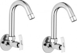 Prestige Passion (Sink Cock) Brass Tap For Bathroom/Kitchen Pillar Tap Faucet (Silver)- Pack of 2 Spout Faucet(Wall Mount Installation Type)