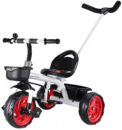 Mommers MaxToy for Kids|Baby Trikes|Tricycle with Parental Push Handle|Boys|Girls|Age Group 2 to 5 Years MM_7002 (Black)