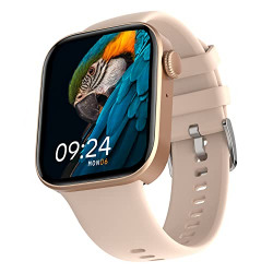 CrossBeats Ignite GRIT Smart Watch, 1.83 AMOLED Display with Advanced Bluetooth Calling, Rotating Crown,AI Health Sensors, 150+ Sports Modes, 250+Watch Faces, in-Built Games, 15 Days Battery-Pink