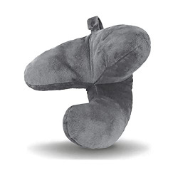 PILLOW TREE Portable Travel Pillow | Perfect Micro Fiber Neck Support Pillow | Luxury Compact & Lightweight Quick Pack for Camping, Sleeping Cushion (Single, grey, Polyester, pack of 1)