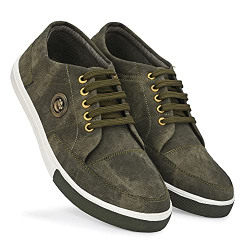 Taprin Men's Casual Shoes (Olive Green, Numeric_8)