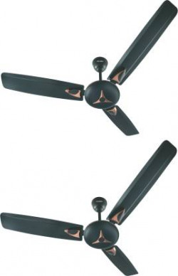 Candes Star 3 Star 1200 mm Ultra High Speed 3 Blade Ceiling Fan(Coffee Brown, Pack of 2)
