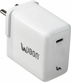 Ubon 65 W PD 3.25 A Mobile CH-009 Charger with Type-C Output & Overheating Protection Charger(White)