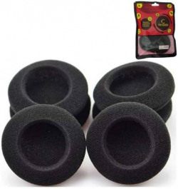 Crysendo Black Foam Sponge Earbud Eartips Cushion Pads for Headphone Pack Of 6Pcs Size 55mm Over The Ear Headphone Cushion(Pack of 6, Black)