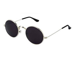 HIPPON Unisex Heart, Round, Oval, Square Sunglasses Black Frame ( Medium ) - Pack of 2