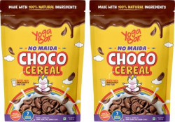 Yogabar Yo Chos Breakfast Cereals 345g - No Maida Choco for Kids - 5 Wholegrain & 2 Dals Box(2 x 172.5 g)