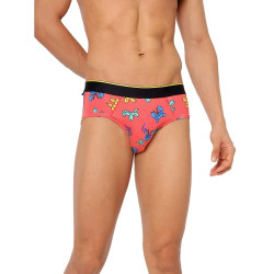 Bummer Printed Briefs for Men | Solids Micro Modal Fabric Feels Soft & Cozy | 4 Way Stretch Adaptable to Body Shape with Super Soft Waistband | Pack of 1 (L, Floaties)