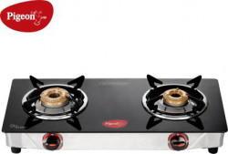 Pigeon Popular 2 Burner Glass Cooktop Glass Manual Gas Stove(2 Burners)