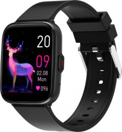 Gizmore GizFit BLAZE BT Calling Smartwatch | 1.69 Inch IPS Curved 500 NITS Display Smartwatch(Black Strap, Regular)