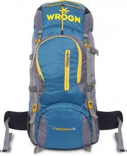 Trekking Bag For Hiking/Camping/Outdoor Sports with Rain Cover/Shoe Compartment Rucksack  - 75 L(Green)