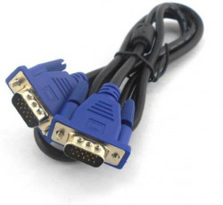 PAC VGA Cable 1.5 m 1.5 Meter(Compatible with Computer, SCREEN, Black, One Cable)