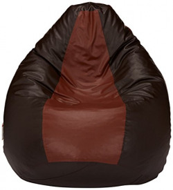 Amazon Brand - Solimo XL Bean Bag Cover Without Beans (Brown and Tan)