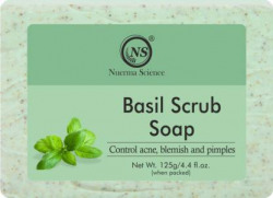 Nuerma Science Handmade Herbal Natural Basil Scrub Bath Soap made with Natural Oils(125 g)