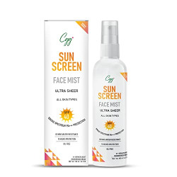 CGG Cosmetics Sunscreen Facial Mist SPF 40, Ultra Sheer,Board Spectrum PA+++ With UVA/UVB Rays 10 hours Protection,Oil Free With All Skin Types-100 ml
