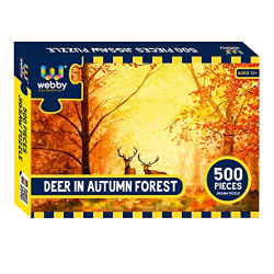 Webby Deer in Autumn Forest Jigsaw Puzzle, 500 Pieces