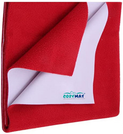 Newnik Dry Sheet Waterproof Breathable Bed Protector Cherry Red, Medium