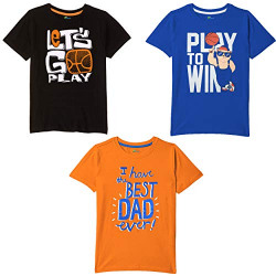 Real Basics Boy's Regular Tshirt(RB-BB-T-P3-45-P3-S5_Multicolor_45)