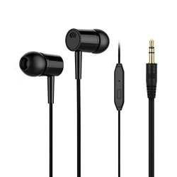 D2Q Classic Earphones Earbuds with Mic HD Earphone for All Smartphones 3.5mm Jack Crystal Clear Sound Output (Black, Pack of 1)