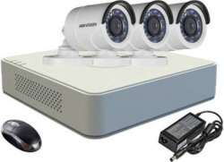 Hik Vision HIKVISION DS-7A04HGHI-F1/N OR DS-7A04HGHI-F1/ECO, 720PBULLET CAMERA DS-2CE1AC0T-IRP OR DS-2CE1ACOT-IRP/ECO 3PCS. Security Camera(1 Channel)