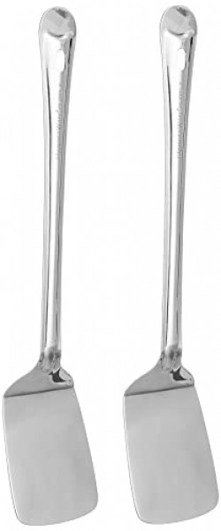 SignoraWare Kitchen Tools Stainless Steel(Food Grade) Heavy Gauge(1.2 MM) Elite Plain Turner/Spatula/Cooking Turner No.6 for Dosa/Roti/Omlette/Paranthas/PavBhaji/Breads (Size 38 cm) Set/2