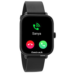 Fastrack Reflex Vox 2 Smart Watch with BT Calling Large 1.8 Bright HD Display Music Storage AI Voice 50+ Sports Modes 100+ Watchfaces BP Monitor 24x7 HRM SpO2 Upto 5 Day Battery IP68 (Black)