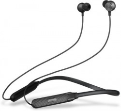 PTron Bassstrings Neckband, 24Hrs Playtime, HD Mic, Fast Charging Bluetooth Headset(Black, In the Ear)