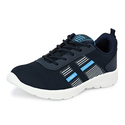 Bourge Men's Loire-z-503 Navy and Sky Running Shoes-9 Kids UK (Loire-z-503-09)