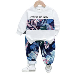 Googogaaga Boy's Cotton Printed Sweatshirt With Pant in Yellow Colour (6-7 Years)