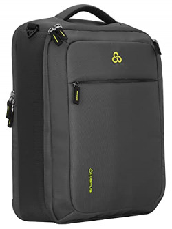 COSMUS Unisex Polyester Multi-functional Convertible Shoulder Bag Backpack fits 15.6-Inch Laptop (Grey)