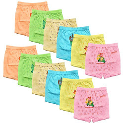 Everking Kids Soft Cotton Panties/Briefs Innerwear Combo, 70cm (Pack of 12) Multicolour
