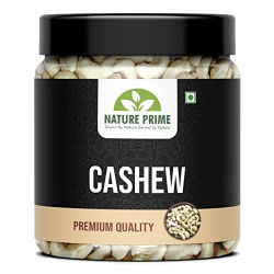 Nature Prime 100% Natural & Crunchy Premium Whole Cashews 500gm (W320) Nutritious & Delicious Nuts, Premium Kaju nuts | Gluten Free | Source of Minerals & Vitamins | Dry Fruits (Jar Pack)