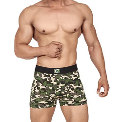 Chromozome Men Cotton Stretch Printed Trunk