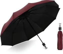 fratello home Automatic Open 14" (36 cm) Men/Women UV Protection Monsoon/Rainy & Sun Umbrella Umbrella(Maroon)
