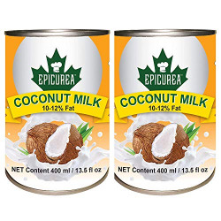 Epicurea's Pure & Natural Coconut Milk with 10% Fat  Combo Pack of 2 X 400ml (800ml)